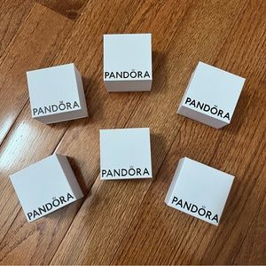 Set of 6 Pandora Charm Boxes Empty
